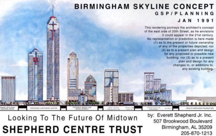 How Birmingham’s Skyline Could Have Transformed with a $200 Million 1980s Project