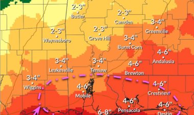 Alabama Gulf Coast Braces for Major Rainfall as Forecasters Predict Up to 10 Inches This Weekend